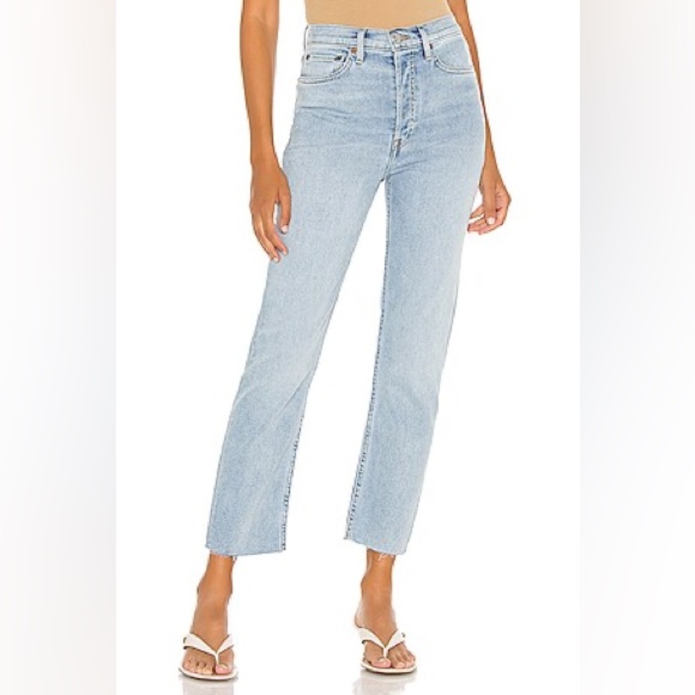 RE/DONE Originals x Caroline Daur The Caro Jeans in Sunbleached‎ Indigo Size 23